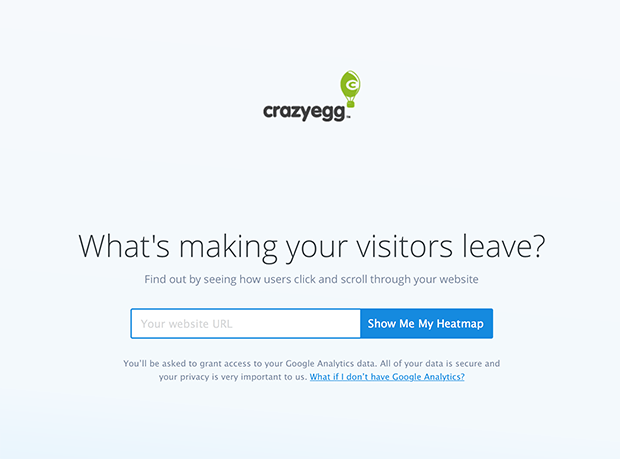 crazyegg homepage
