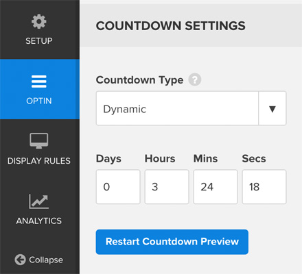 OptinMonster Dynamic Timer