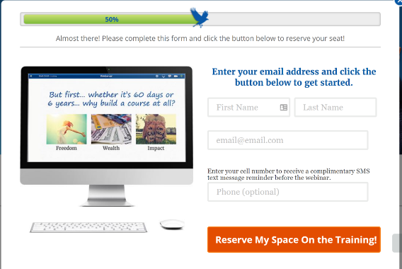 mirasee landing page step 2 - how to create a landing page