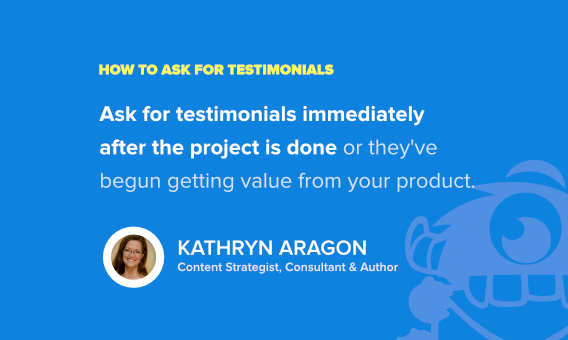 how to ask for testimonials - kathryn aragon