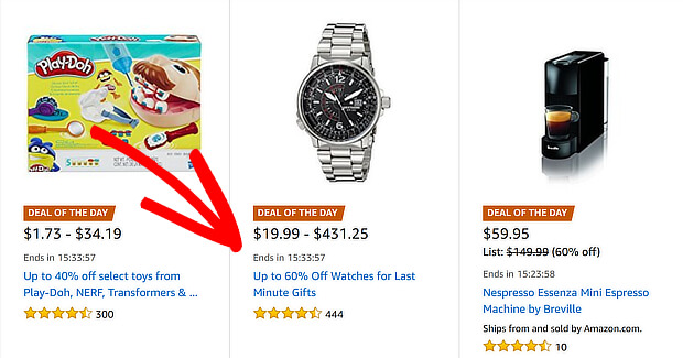 amazon lightning deals are a good fomo marketing example