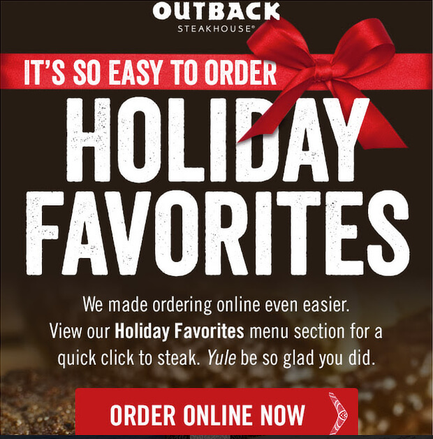 outback email newsletter design example 1