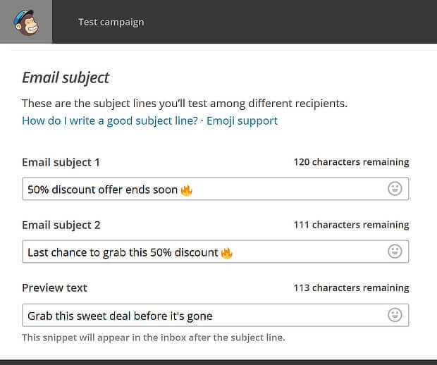 15 mailchimp subject line variations