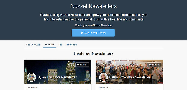 nuzzel is a news curation tool