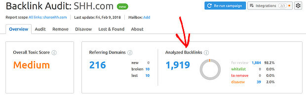 semrush analyze backlinks