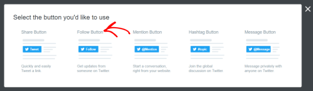 select follow button