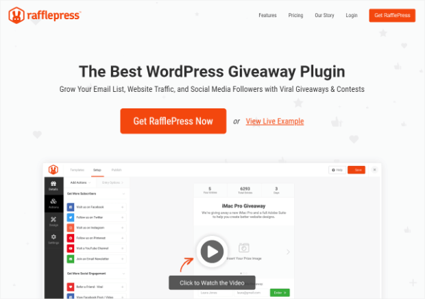 rafflepress is the best wordpress giveaway plugin