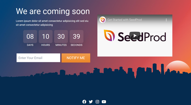 seedprod coming soon page example