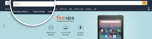 amazon search bar