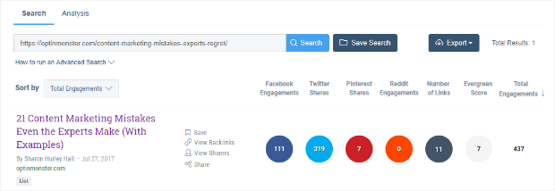 buzzsumo content analyzer