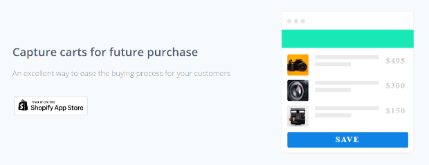 shopify cart saver app