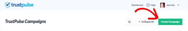 create a trustpulse campaign
