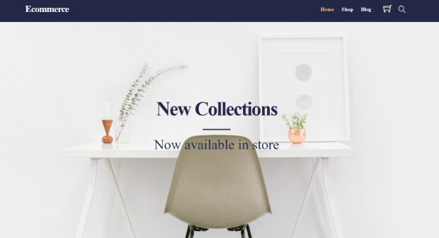ultra responsive ecommerce theme example chair in front of desk