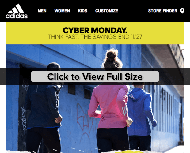 adidas cyber monday marketing