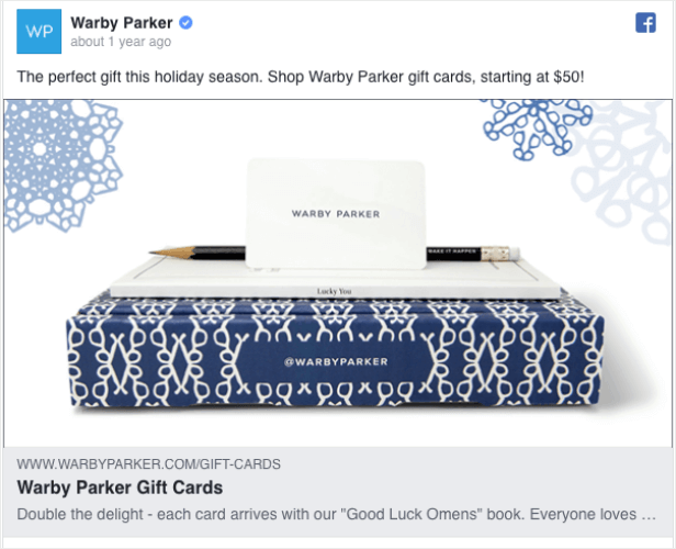 warby parker facebook ad