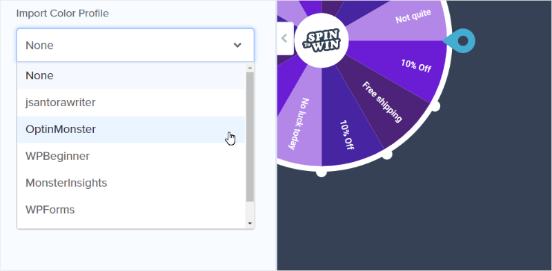 import color profile