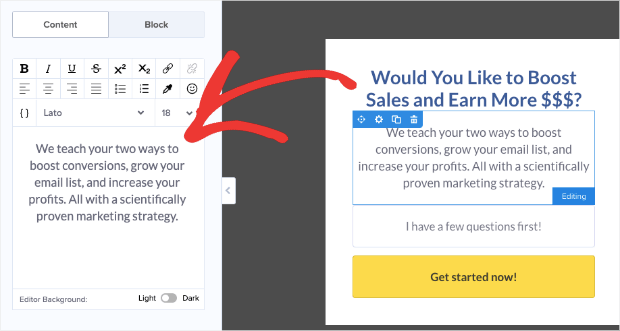 Customize Your Yes_No Heading and Subheading for your 2-step optin