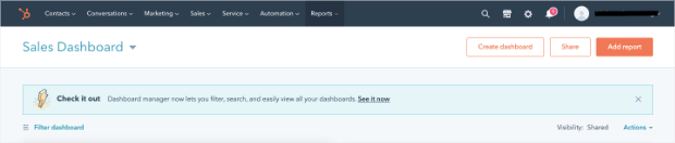 hubspot dashboard