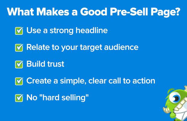 what makes a good pre-sell page