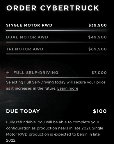 Pre order tesla new pickup truck