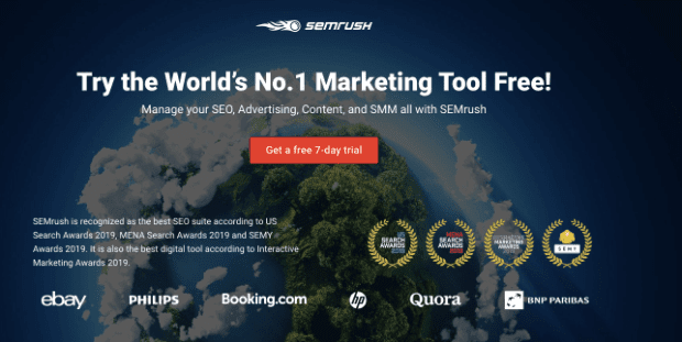 SEMrush pre sell page 