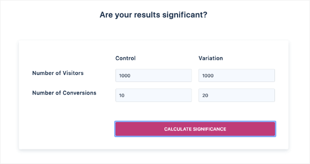 VWO Significance Calculator