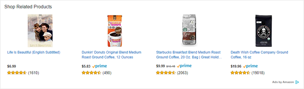 example of amazon's sponsored display ads