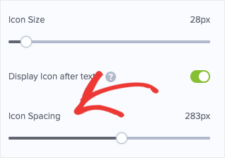 Change Icon Spacing