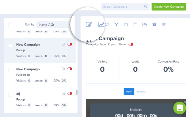 Edit an existing campaign