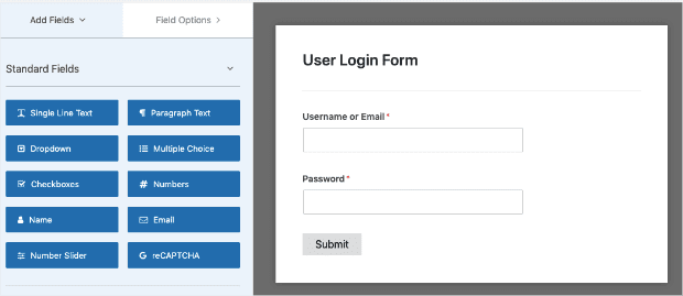 User Login Form Template min