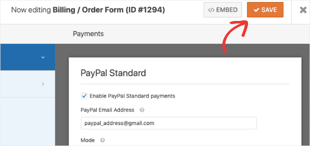 Click Save when finished with WPForms min