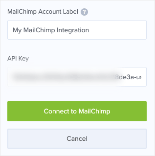 Enter MailChimp API key into OptinMonster