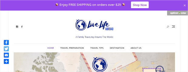 Free shipping bar demo full browser