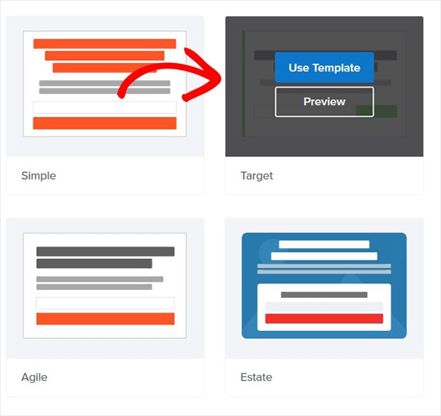 Choose OptinMonster Target Template