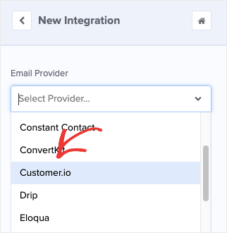 Customerio integration