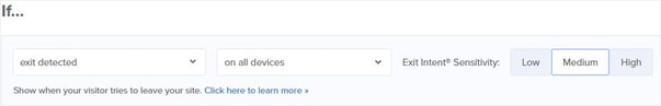 OptinMonster Exit Intent Sensitivity