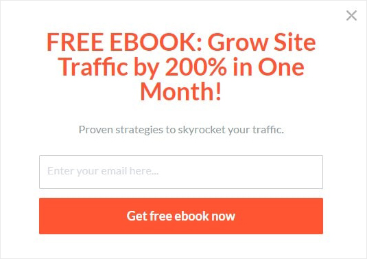 Simple template ebook popup