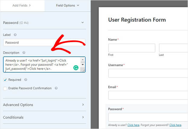 WordPress popup code in WPForms