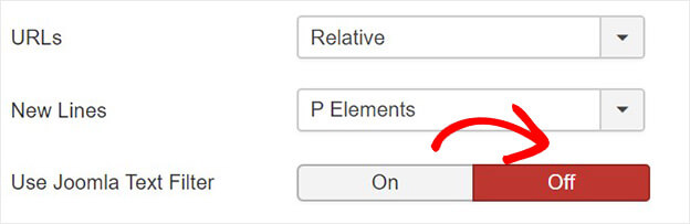 Joomla text filter