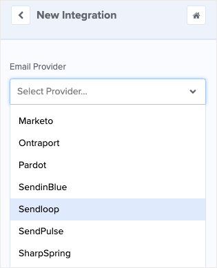 Sendloop from OM dropdown menu