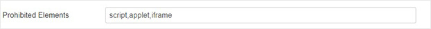 joomla prohibited elements_