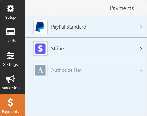 WPforms payment methods reduce cart abandonment