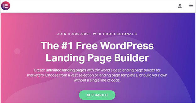 Elementor landing page builder