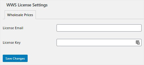 WWS License Settings