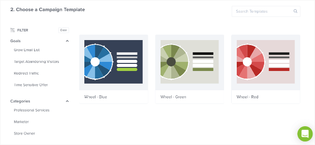 choose a discount wheel popup template