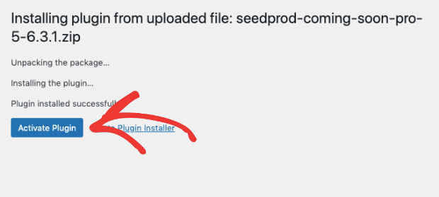 activate seedprod plugin