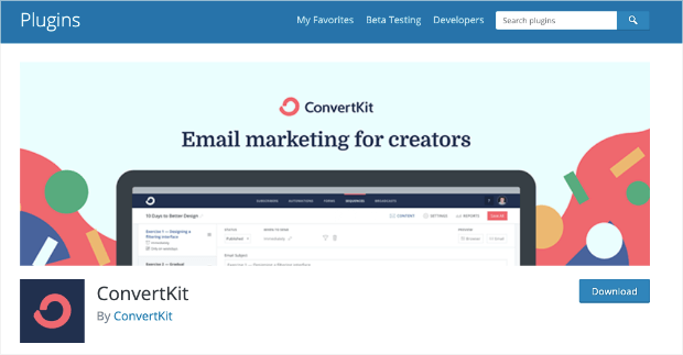 convertkit plugin homepage