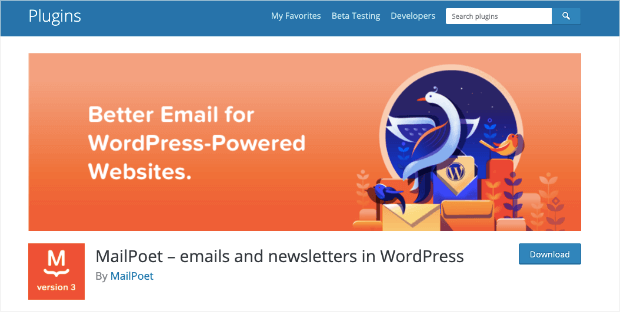 mailpoet plugin homepage