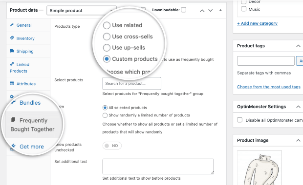 Frequently bought together options in WordPress