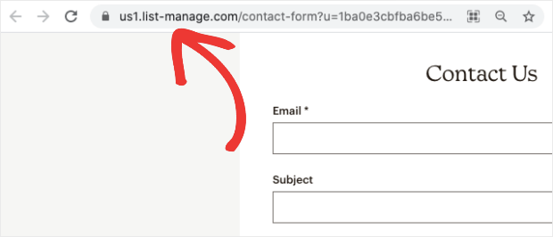 mailchimp url